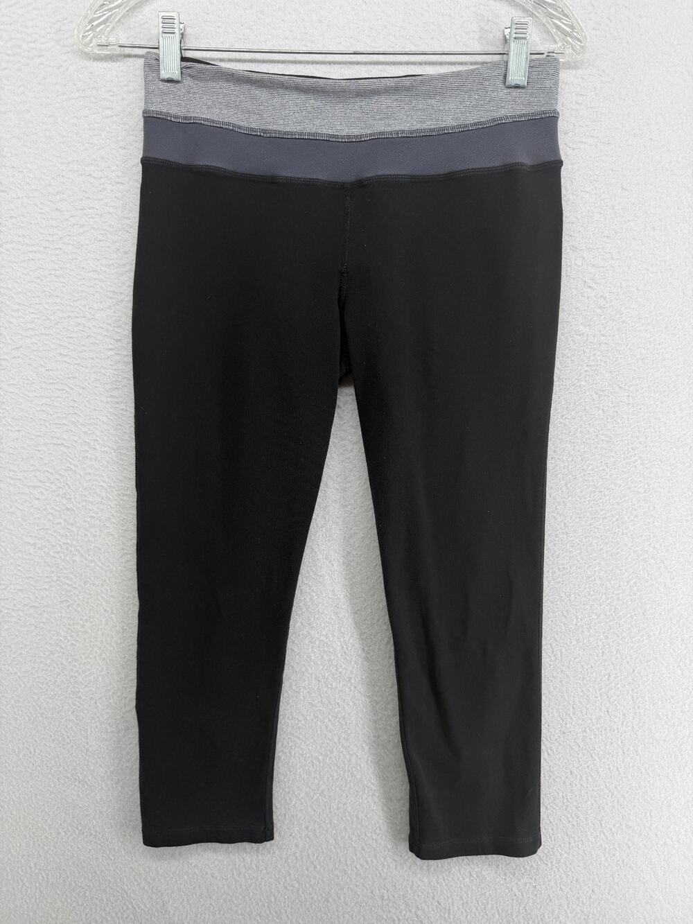 LULULEMON Leggings S Wunder Under 21" Cropped Low Rise Yoga Gym Pull On Black